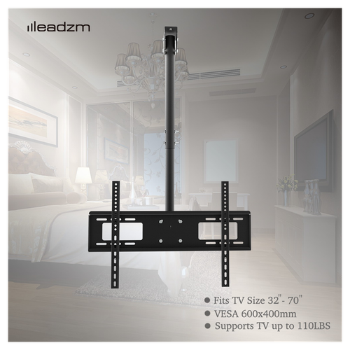 TMC-7006 Ceiling Mount TV Wall Bracket Roof Rack Pole Retractable For 32