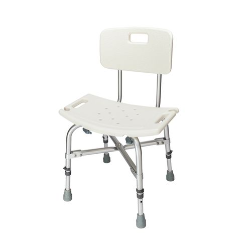 Heavy Duty Aluminium Alloy Bath Chair with Backrest - Adjustable & Safe