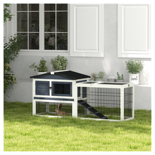 Deluxe Outdoor Rabbit Hutch: Spacious, Secure & Easy-Clean Design