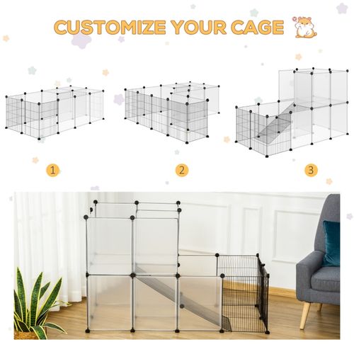 Customizable Pet Playpen for Rabbits, Chinchillas, Hedgehogs & Guinea Pigs