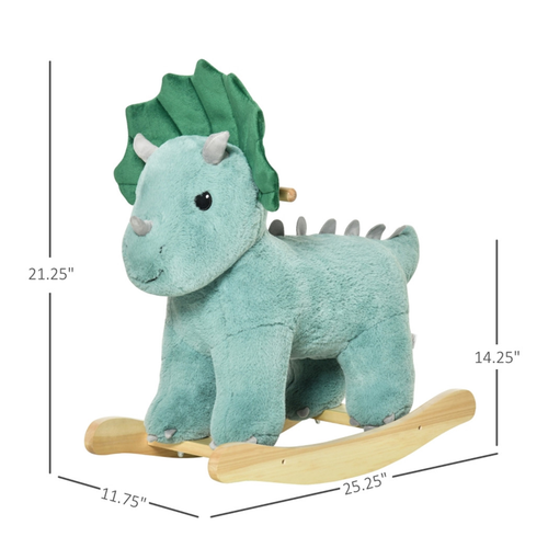 Triceratops Rocking Horse for Kids: Fun, Safe & Interactive Plush Toy!