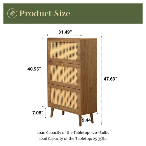 Stylish Rattan Shoe Storage Cabinet – Organize with Elegance & Functionality!