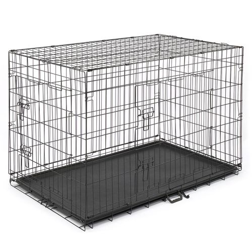 48-Inch Folding Steel Pet Kennel Crate for Dogs & Cats - Durable & Secure!