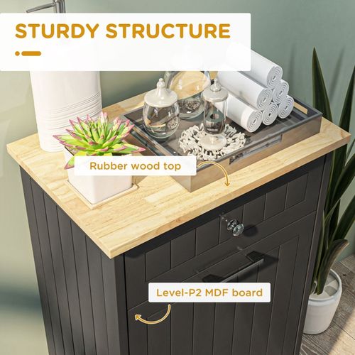 “Elegant Tilt-Out Trash Bin Cabinet - Stylish Recycling Storage for Your Home”