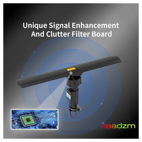 Leadzm 10000 Dual-Band Outdoor Antenna - 350° Rotation, 20dB Gain, UV Resistant