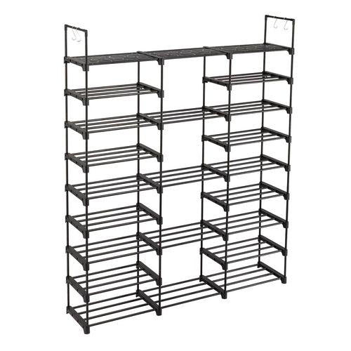 9-Tier Shoe Rack: Spacious Organizer Holds 50-55 Pairs, Versatile & Durable!