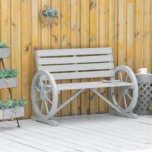 Elegant Gray Fir Wood Garden Chair - Comfort & Style for Your Outdoor Space