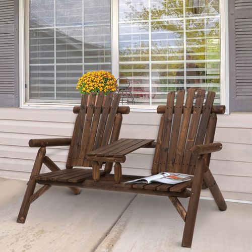 Adirondack Wood Patio Chair Set with Center Table – Perfect for Outdoor Relaxation