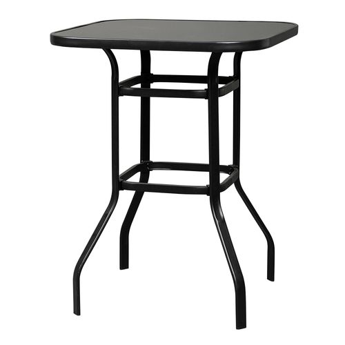 Stylish Wrought Iron Glass High Bar Table – Perfect for Patio & Dining!