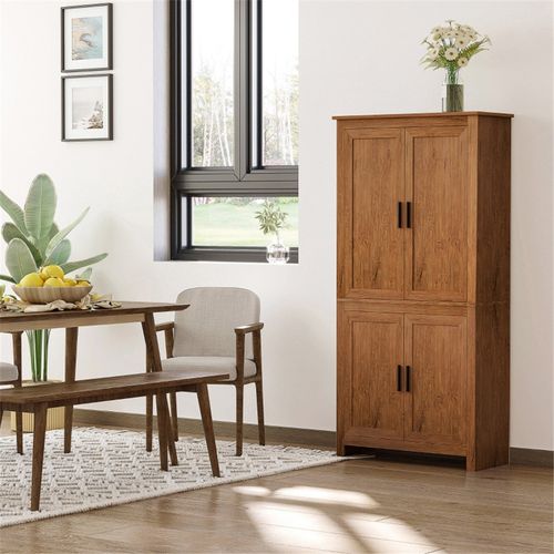 Stylish Oak Storage Cabinet: Ample Shelves for Every Room & Chic Design