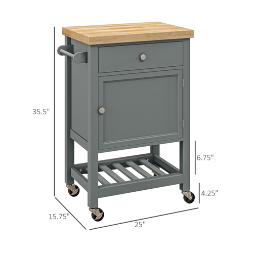 Flexible Kitchen Cart with Storage - Stylish Island & Rolling Convenience!