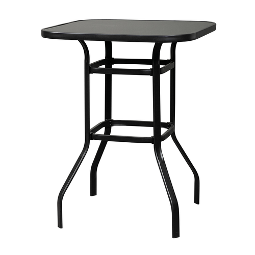 Stylish Wrought Iron Glass High Bar Table – Perfect for Patio & Dining!