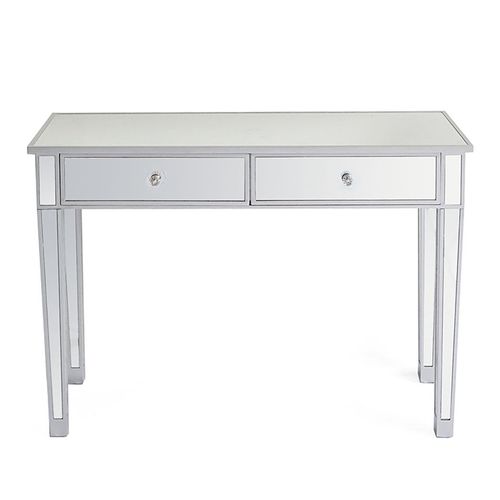 Chic Mirrored Makeup Vanity Desk with 2 Drawers - Glam Up Your Space!