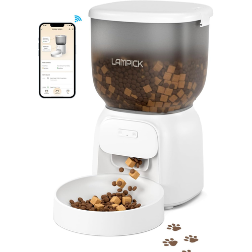 Smart WiFi Cat Feeder - 4L Automatic Dispenser with App Control & Dual Power