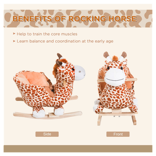 Rocking Giraffe Baby Seat - Plush Comfort & Safety for Endless Fun!