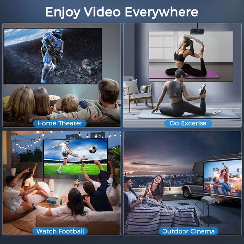 Ultimate 1080P HD Outdoor Projector - 5G WiFi, Bluetooth & 300