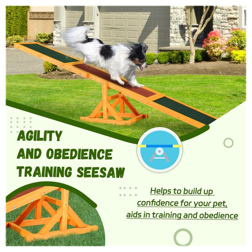 Ultimate Wooden Dog Agility Seesaw: Fun & Exercise for Your Furry Friend!