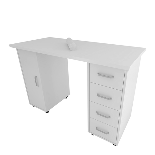 Elegant Double Edged Nail Table with Drawer - Perfect for Beauty Salons