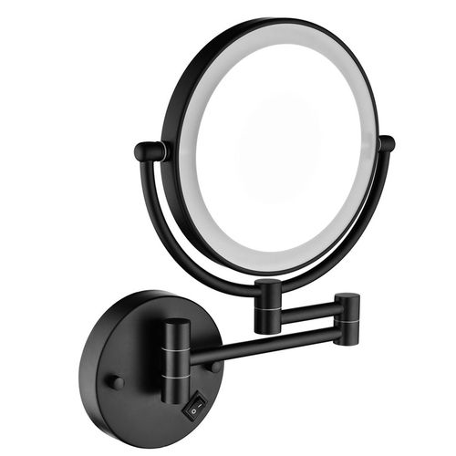 Dual-Sided LED Makeup Mirror: Wall-Mount & 3X Magnification for Flawless Beauty