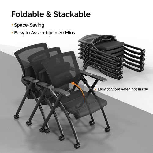 Premium Stackable Conference Chairs with Wheels - Ergonomic Comfort & Style