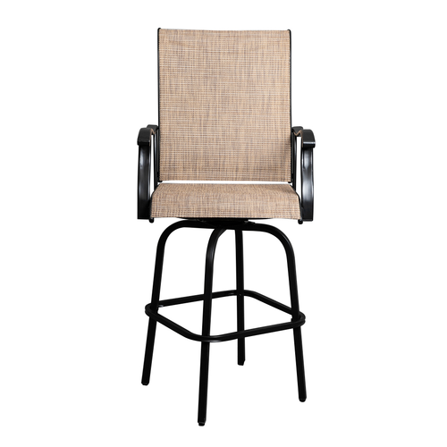 Elegant 2-Pack Wrought Iron 360° Swivel Bar Stools for Patio Bliss