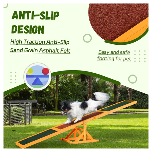 Ultimate Wooden Dog Agility Seesaw: Fun & Exercise for Your Furry Friend!