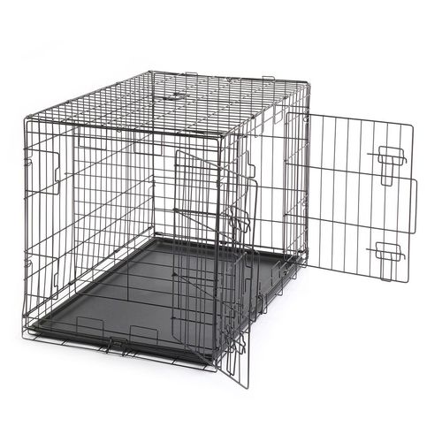 Deluxe 36-Inch Foldable Pet Kennel - Secure Steel Crate for Cats & Dogs