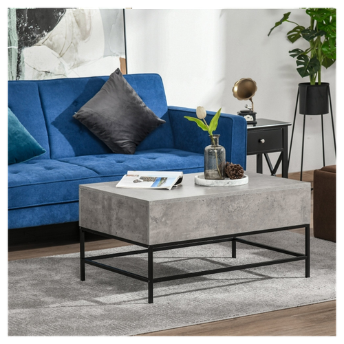 Versatile Grey Lift-Top Coffee Table with Hidden Storage & Adjustable Height