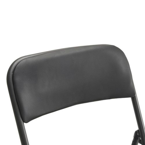 Comfort & Style: 2-Pack Metal Folding Chairs for All Occasions - Black