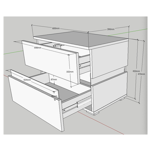 Chic RGB LED Double-Sided White Bedside Table – Stylish Storage Solution!