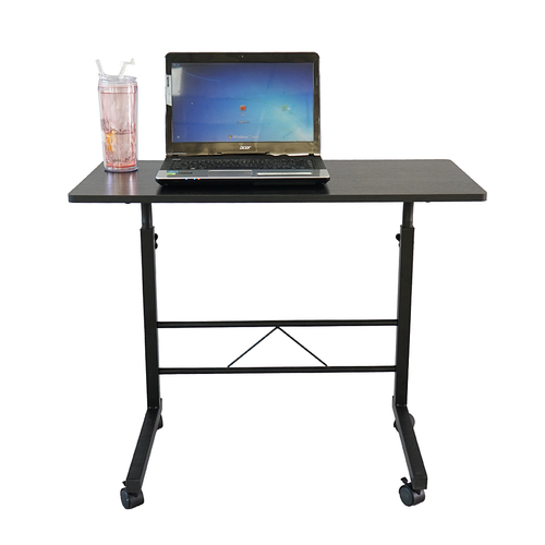 Stylish Black Removable P2 15MM Chipboard & Steel Side Table - Adjustable Height