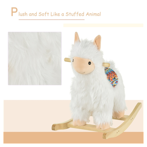 Whimsical Plush Llama Rocking Horse for Toddlers 18-36 Months