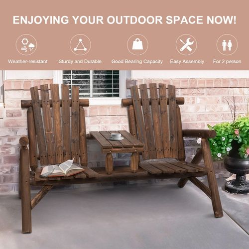 Adirondack Wood Patio Chair Set with Center Table – Perfect for Outdoor Relaxation