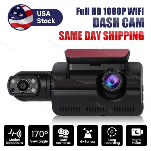 High-Definition 1080P Dual Lens Car Dash Cam with G-Sensor & Night Vision