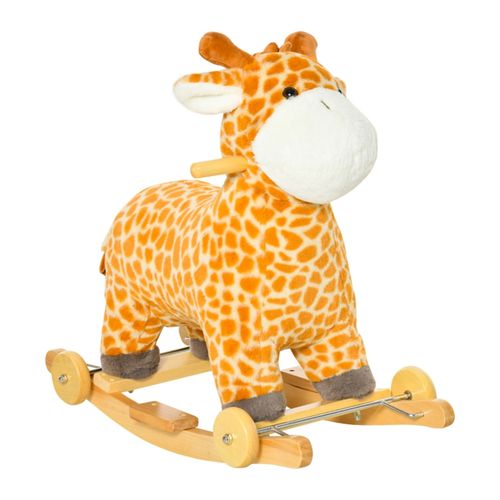 Yellow Plush Giraffe Rocking Horse for Kids Ages 3-6 - Fun & Engaging!