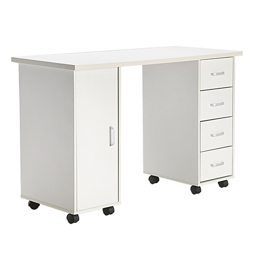 Elegant Double Edged Nail Table with Drawer - Perfect for Beauty Salons