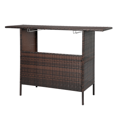 Elegant Brown Gradient Modern Bar Table - Perfect for Home & Business Spaces!