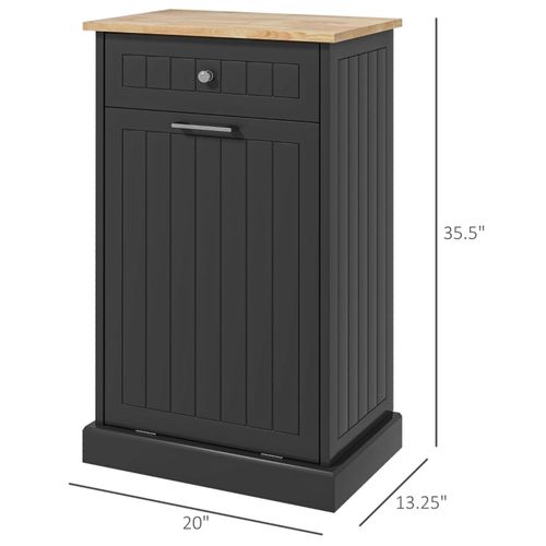 “Elegant Tilt-Out Trash Bin Cabinet - Stylish Recycling Storage for Your Home”