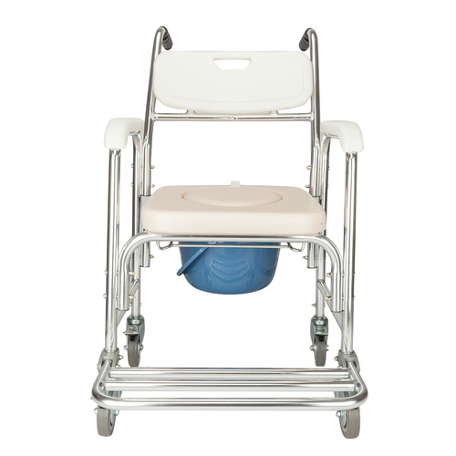 4-in-1 Commode Chair: Versatile Mobility Aid for Elderly & Pregnant Individuals