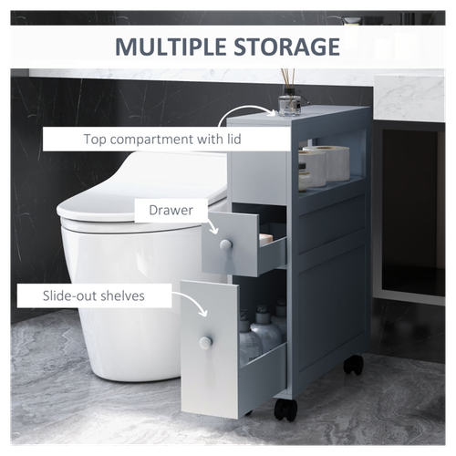 Stylish Slide-Out Bathroom Storage Cabinet for Clutter-Free Spaces!