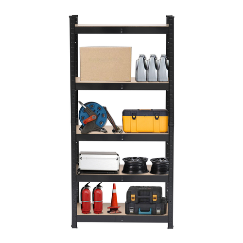 Versatile 5-Tier Powder Coated Storage Rack - Sturdy & Stylish Organizer