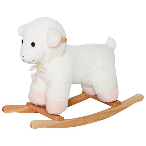 Delightful White Baby Rocking Horse – Plush Comfort Meets Classic Fun!