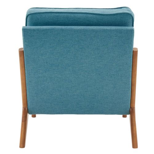 Teal Teak Armrest Lounge Chair - Mid-Century Modern Comfort for Any Space