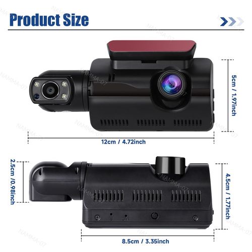 High-Definition 1080P Dual Lens Car Dash Cam with G-Sensor & Night Vision