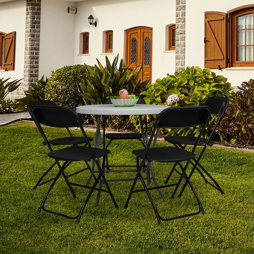 Sturdy 6-Pack Plastic Folding Chairs – Perfect for Events & Gatherings!