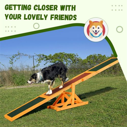 Ultimate Wooden Dog Agility Seesaw: Fun & Exercise for Your Furry Friend!