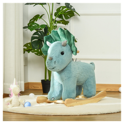 Triceratops Rocking Horse for Kids: Fun, Safe & Interactive Plush Toy!