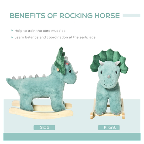 Triceratops Rocking Horse for Kids: Fun, Safe & Interactive Plush Toy!