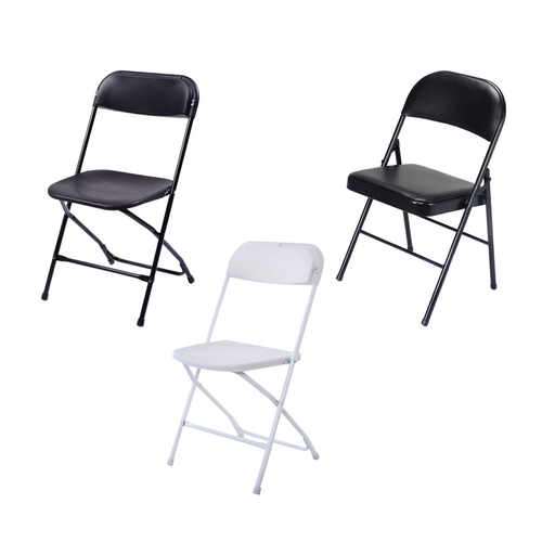 4-Pack Stylish Foldable Black Chairs - Durable & Space-Saving Design!