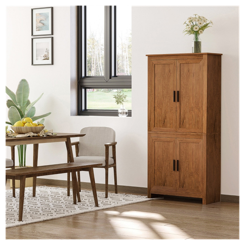 Stylish Oak Storage Cabinet: Ample Shelves for Every Room & Chic Design